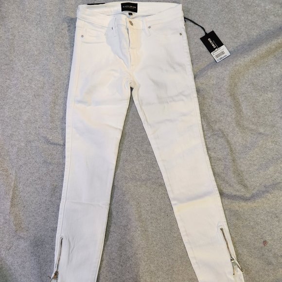 BLACK ORCHID Kaia White Mid Rise Ankle Denim Cropped Jeans - Size 26 NEW w/ TAGS - Picture 4 of 8